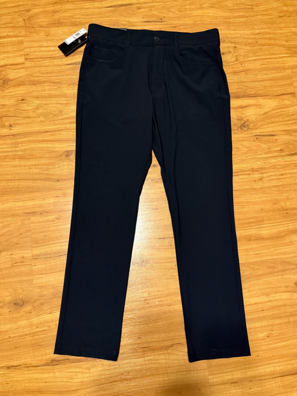 Calloway Opti-Dri Black Straight-Leg Sorona Pants Stretch Waistband 32x30